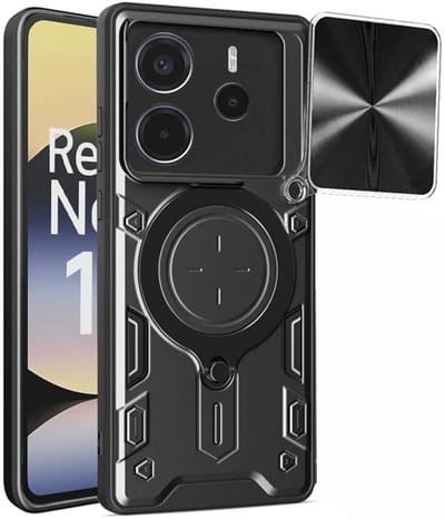 Hoesje geschikt voor Xiaomi Redmi Note 14 4G 164.8mm - Techsuit CamGuard Pro Back Cover - Zwart