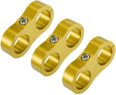 Dailygoods- Slangklem 3 Stuks - AN10 19mm - Aluminiumlegering - Goudkleurig - Stevig - Eenvoudige installatie - Slangklemmen