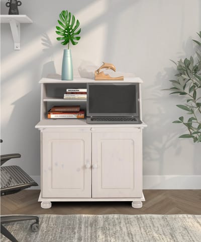 Mette Secretaire Bureau - Wit Grenen - 82 x 39 x 107 cm