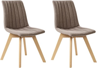 CALGARY - Eetkamerstoel - Bruin - Polyester
