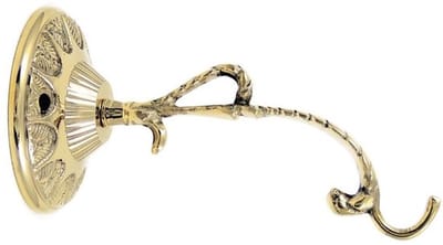Haak Messing - Olielamphouder - Handgemaakt - Ceremonieel Accessoire - 14cm - Tuin & Lont