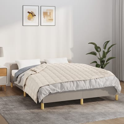 vidaXL - Verzwaringsdeken - 122x183 - cm - 9 - kg - stof - lichtcrèmekleurig