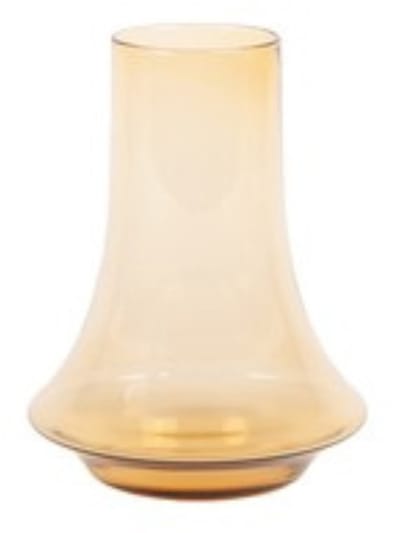 XLBoom Spinn Vaas Small Licht Amber - 15 × 15 × 18,75 cm - Mondgeblazen glazen design vaas - Verkrijgbaar in verschillende kleuren - Speelse woondecoratie door Frederik Delbart