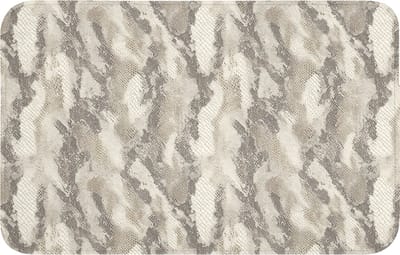 Badmat 80x50 cm - Antislip - Slang - Patroon - Taupe - Badmatten voor badkamer - Badkamermat - Douchemat - Badkamer mat