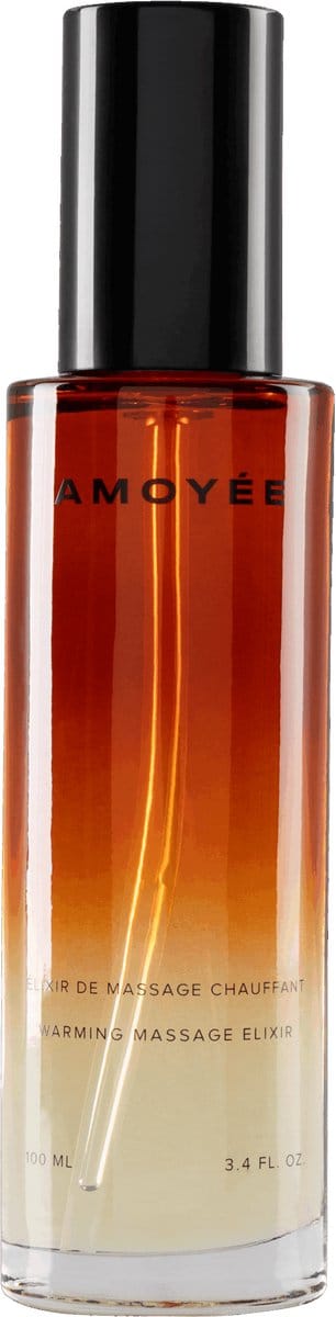Amoyée Warming Massage Elixir - massageolie - verwarmende huidolie - 100 ml - kruidige citrus geur - ontspannend - luxe cadeau - argan olie