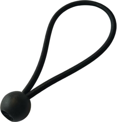 Spanelastiek met bal - 25 st - 15cm - zwart - tent - boot - schaduwdoek