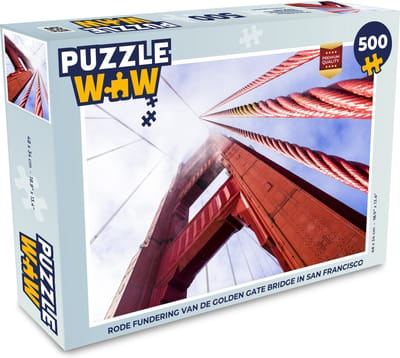 Puzzel Rode fundering van de Golden Gate Bridge in San Francisco - Legpuzzel - Puzzel 500 stukjes