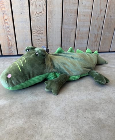 Fashy warmwaterkruik krokodil "Kenny" 57x38 cm - kinderkruik 0,8 L - groen