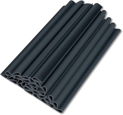 50 Stuks PVC-Bevestigingsclips, 190x15mm Universele Inkijkbescherming Klemrails, Universele Klemrails voor Zichtwerende Strips/Dubbelstaafmattenhek/Rasterhek/Windscherm, Antraciet, NAIZY