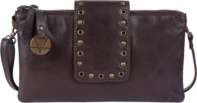 9,5 inch Boho Crossbody Slingtas van Echt Italiaans Leer met Studs – Stijlvol, Duurzaam & Perfect voor Dagelijks Gebruik voor Dames