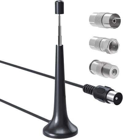 Radio Antenne - DAB FM - Betere Ontvangst - Met Magneetvoet - 3 Meter Kabel - Zwart