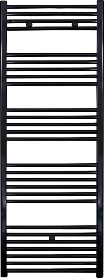 Rad-ion Handdoekradiator Middenaansluituing Met Aansluitset Voor Midden Uitgang Vloer1600x600 Geborsteld Mat Zwart