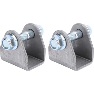 1 paar schokdemperadapters met schroefbevestiging voor verbeterd rijcomfort, schokdempermontagebeugel voor ATV gray