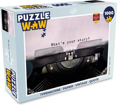Puzzel Typemachine - Papier - Vintage - Quote - Legpuzzel - Puzzel 1000 stukjes volwassenen