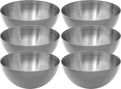 Secret de Gourmet Slakommetjes - 6x - schaaltjes - RVS - D13 x H6,4 cm