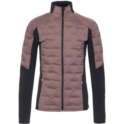 Veste Climat Motif Logo Col Montant Chaud Rétro Sport Confortable Veste Épissée Veste Homme Lilas Noir 164.01326 M gray