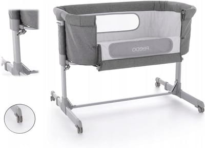 Bijzetbed Babybed - Co-sleeper Baby - Slapen Dichtbij - 5 standen verstelbaar - 95 x 55 x 85 cm - Grijs