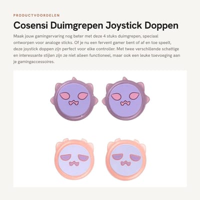 Dailygoods- Duimgrepen 4 Stuks - Siliconen Joystick Doppen - Vervangende Doppen - Antislip Grip - Mix & Match Stijlen - Zacht en Comfortabel - Controller Grips