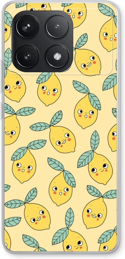 Case Company® - Hoesje geschikt voor Xiaomi Poco F6 Pro hoesje - Citroenen - Soft Cover Telefoonhoesje - Bescherming aan alle Kanten en Schermrand