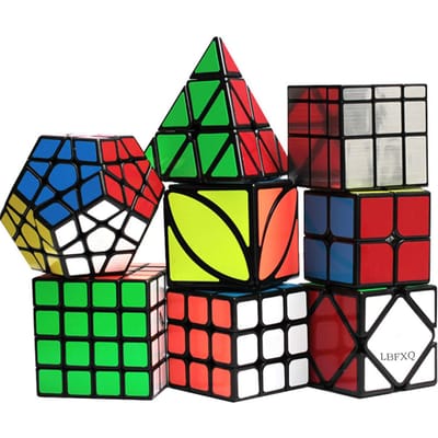 Puzzle Cube Rubix 8 pièces Jouet éducatif professionnel Facile à tourner en douceur Couleur vive Sûr Inodore Apprentissage & Éducation Puzzle Cube Jouet red