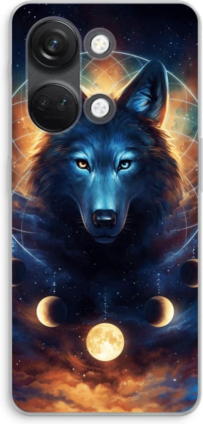 Case Company® - Hoesje geschikt voor OnePlus Nord 3 hoesje - Wolf Dreamcatcher - Soft Cover Telefoonhoesje - Bescherming aan alle Kanten en Schermrand