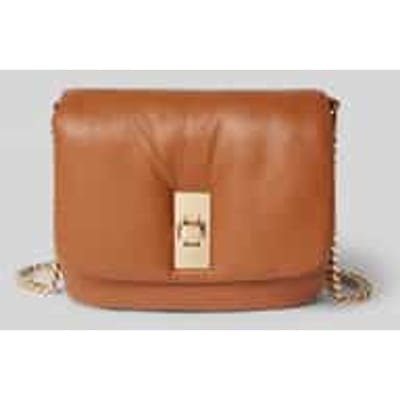 Crossbodytas van schapennappa met labeldetail