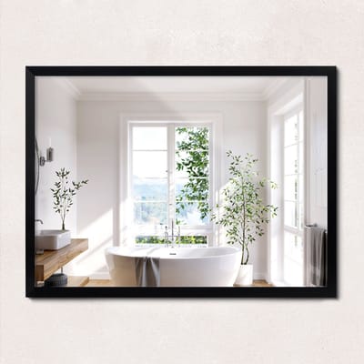 ArtPrintCave Wandspiegel - Rechthoekige Spiegel Witte - 60x80 cm - Slaapkamerspiegel - Badkamerspiegel - Gang - Kleedkamer - Witte Spiegel Rechthoek - Scandinavische Wandspiegel - Wandspiegel Rechthoek Witte