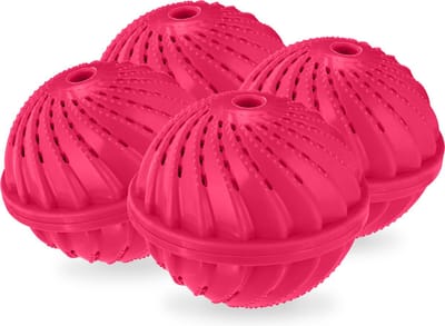 wasbol set van 4 - voor wasmachines - tot 90°C - huidvriendelijk - roze
