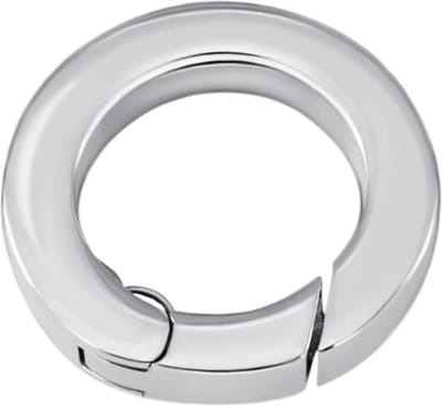 Quiges - RVS Verbindingsring Verzilverd 17mm voor Kettingen en Hangers - EPC003