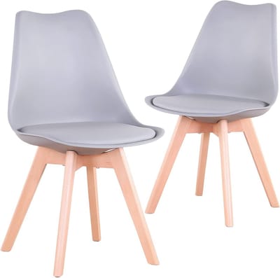 Set van 2 Scandinavische Eetkamerstoelen - Modern Design, Ergonomisch Comfort, Duurzaam Materiaal