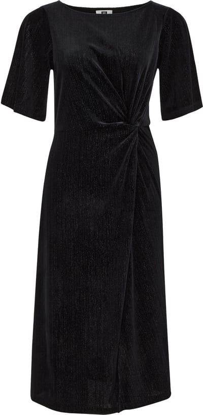 WE Fashion Dames velvet jurk met glittergaren