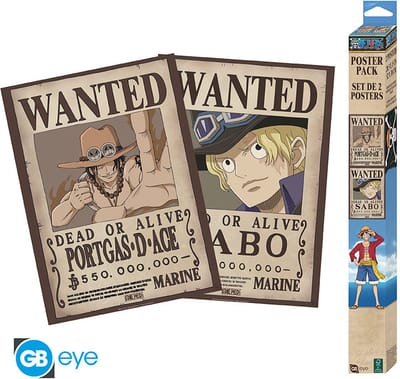 GBeye One Piece 2 Chibi Poster Set-Wanted Sabo & Ace (Diversen) Nieuw