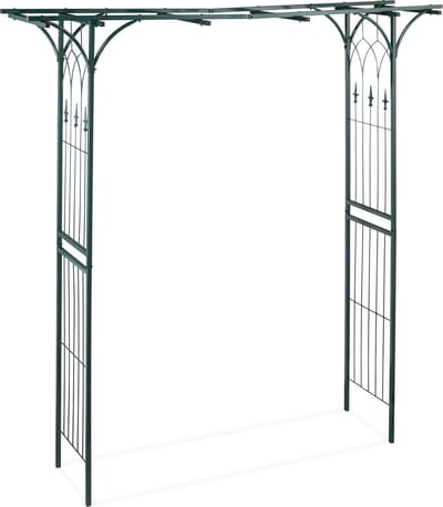 rozenboog metaal - 205 x 202 x 52 cm - tuin - weerbestendig - donkergroen