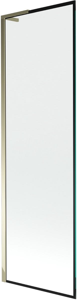 Mexen Next L badwand éénvleugelig 60 x 150 , zwart frame, goud - 895-060-000-03-70-50