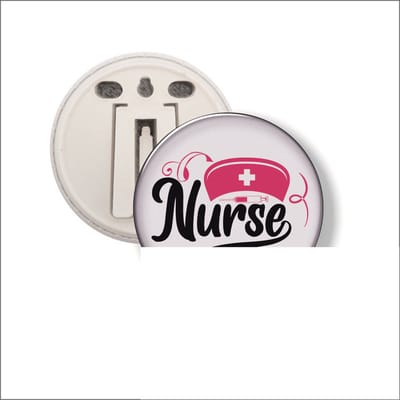 Button Met Clip 58 MM - Nurse