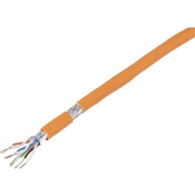 TRU COMPONENTS Netwerkkabel CAT 6A S/FTP 4 x 2 x 0.24 mm² Oranje 50 m