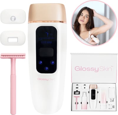 Glossy Skin - IPL Laser Ontharingsapparaat - 9 Standen - Lichtontharing Lichaam & Gezicht - Roze