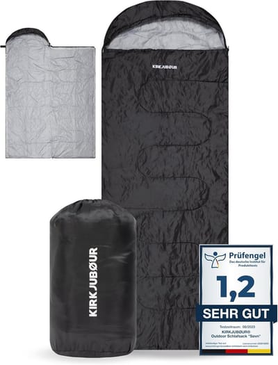 Ultralichte Camping Slaapzak voor Volwassenen en Tieners - 220 x 75 cm, Comfortbereik 15 °C, Met Capuchon en Dekenfunctie