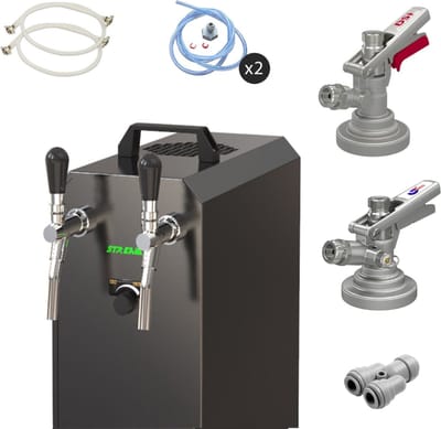Complete set - Biertap - STREAM 50K - 2-lijns, tot 55 liter/uur - met Fustkoppeling Type G, KeyKeg