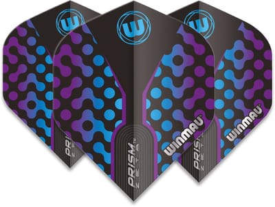 Winmau Prism Zeta Black & Purple - Dart Flights