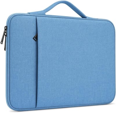 Laptop Sleeve voor 13" MacBook en iPad Air - Waterdichte Beschermtas, Multifunctioneel en Draagbaar Accessoire (Lichtblauw)