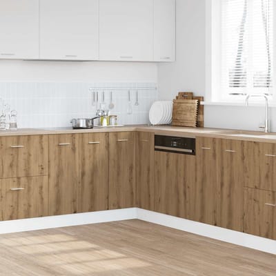 vidaXL - Keukenkastje - Lyon - 75,5x75,5x81,5 - cm - bewerkt - hout - artisanaal - eiken