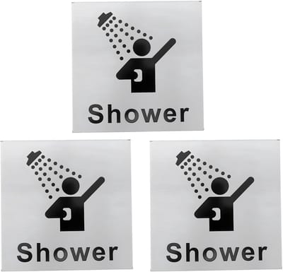 Store_7 - Douche Teken - Aluminium - 150x150mm - Ideaal voor Gym Spa Hotel - Duidelijke Identificatie - Voor Kleedruimtes