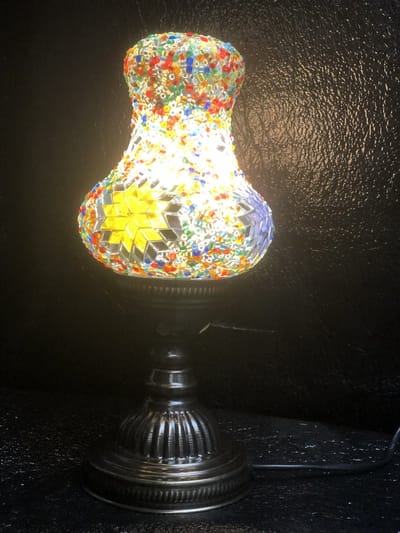 Handgemaakte Peer Mozaïek Lamp Turkse Armut tafellamp of Oosterse nachtlamp