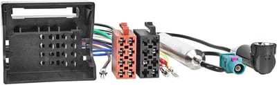 Quadlock naar ISO Radio Adapterkabel en Antenneadapter voor Audi Skoda Seat VW