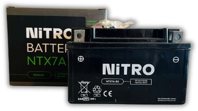 Accu Nitro YTX7A-BS onderhouds vrij GY-6 China 4-Takt