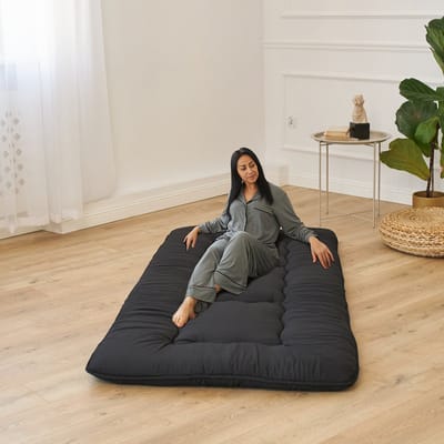 Futon Matras - Tatami Mat - Japans Vloermatras - Draagbaar en Oprolbaar Futon Matras -Comfortabele Slaapmatras - Futon Bed - Japanse Futon - Eenpersoons Futon Matras 100x200