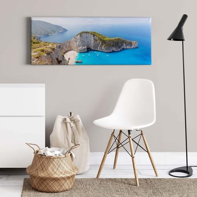 Canvas print DD123209 Zakynthos A.S. Création 1,0 x 0,4 m Blauw Kantoor Hal/Gang Keuken Slaapkamer Woonkamer