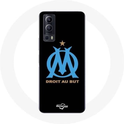 Vivo Y72 hoesje Marseille Olympisch logo zwarte achtergrond zwart