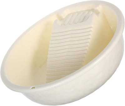 Draagbare Wasbak - Wasschotel met bord - Handwas Kleding - Geïntegreerde Wringfunctie - 34 cm - Beige